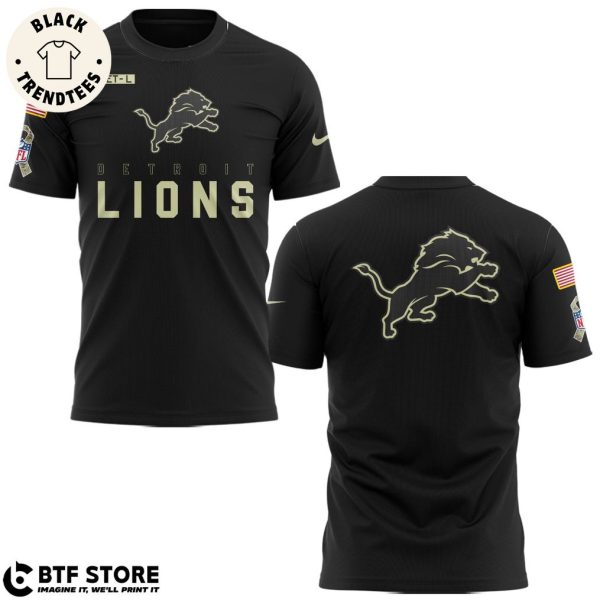 Detroit Lions Nike Logo Black Design 3D Hoodie