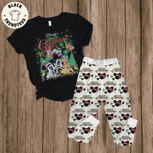 Disney Christmas Mickey Black Design Pajamas Set