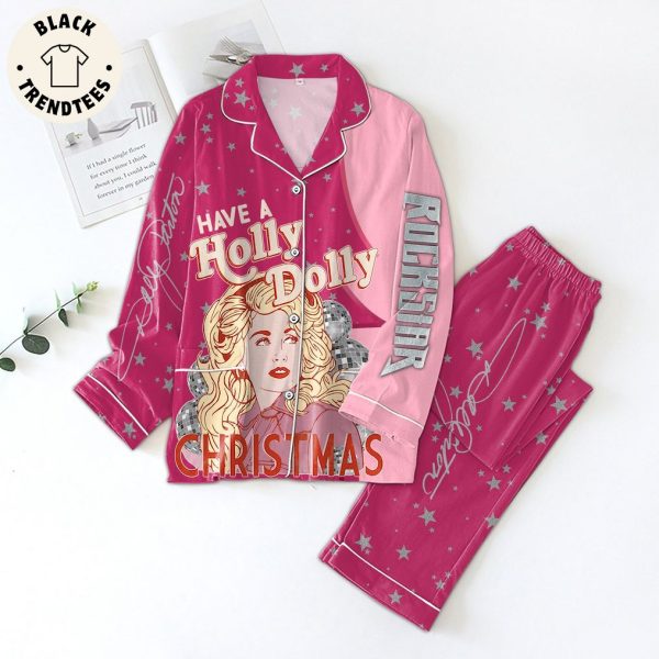 Dolly Parton Have A Holly Dolly Rockstar Design Pajamas Set