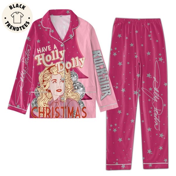 Dolly Parton Have A Holly Dolly Rockstar Design Pajamas Set