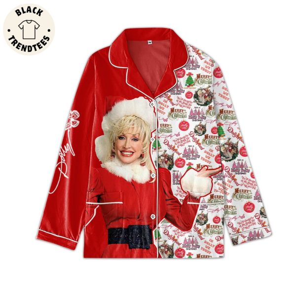 Dolly Wood Portrait Christmas Design Pajamas Set