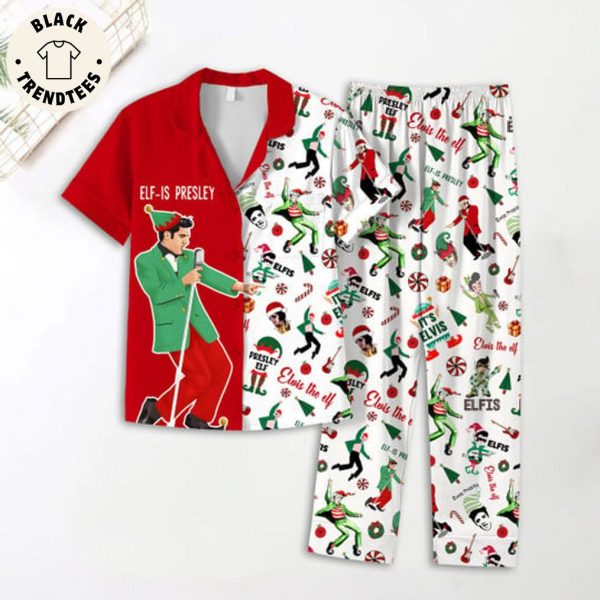 ELF Is Presley Red White Design Pajamas Set