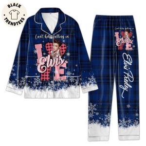 Elvis Presley Cant Help Falling In With You Blue Design Pajamas Set