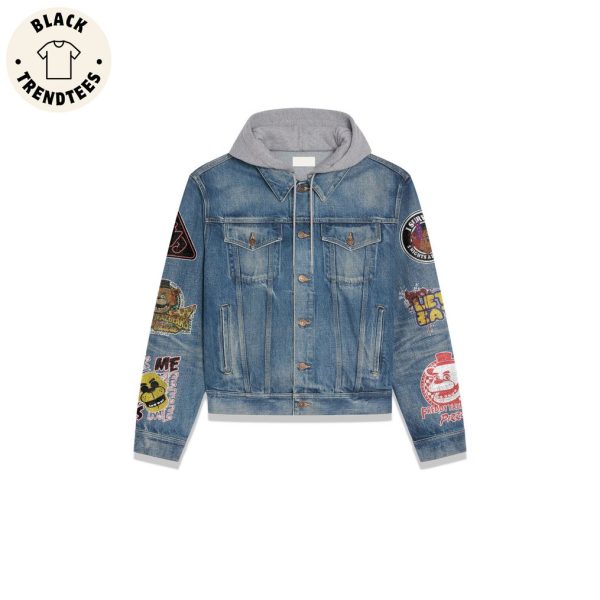 Freddy Fazbear Portrait Design Hooded Denim Jacket