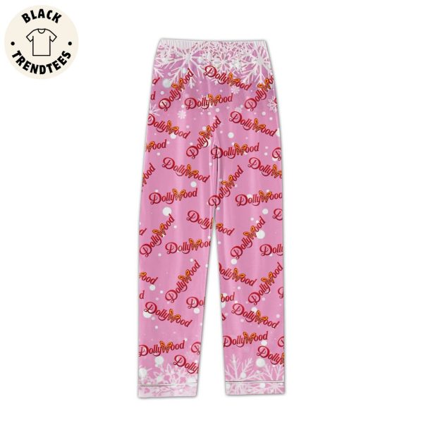 From Dollywood To Your Home Wishing You A Holly Dolly Pink Design Pajamas Set