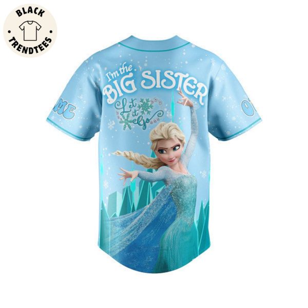 Frozen Elsa In The Big Sister Let It Go Blue Design Baseball Jersey