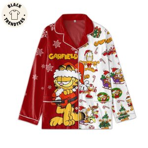 Garfield Christmas White Red Design Pajamas Set