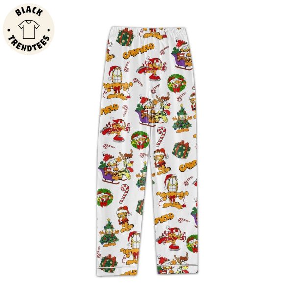 Garfield Christmas White Red Design Pajamas Set