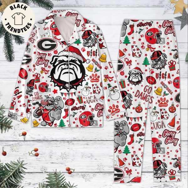 Glory Go Dawgs Bull Dogs White Design Pajamas Set