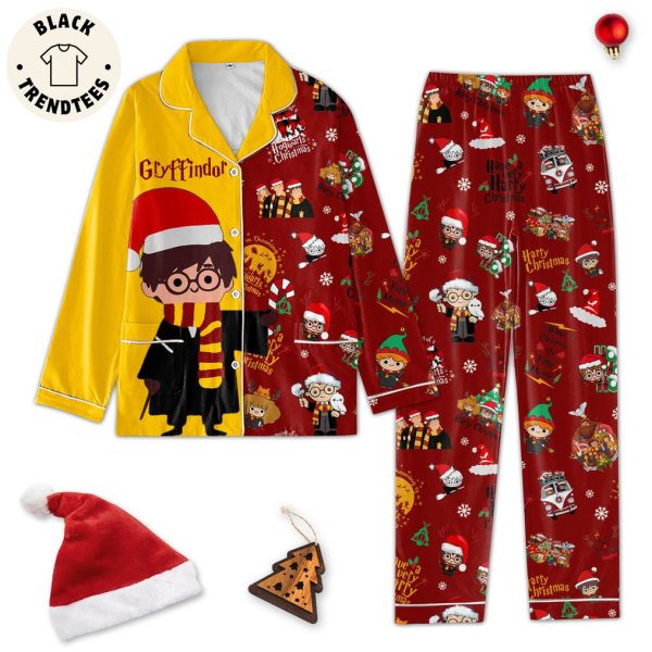 Gryffindot Hogwarts Christmas Design Pajamas Set