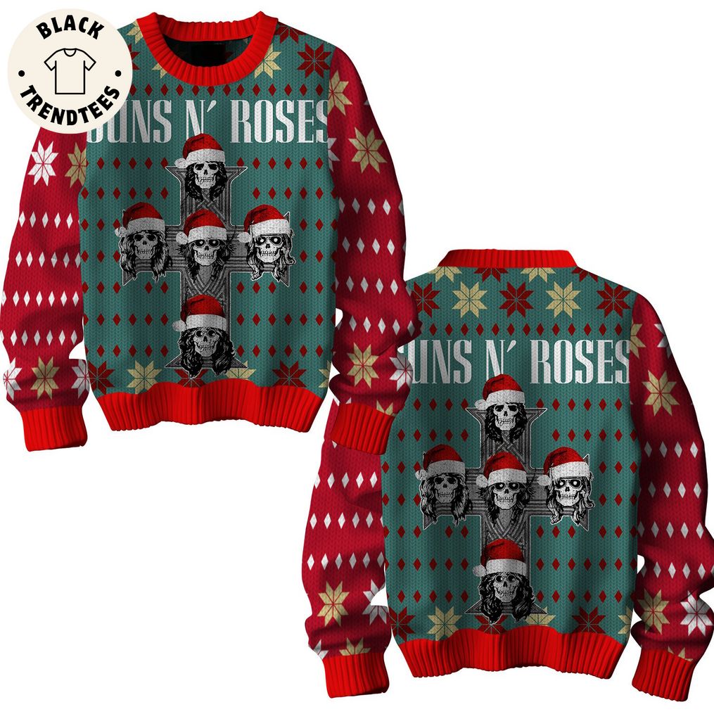 Guns N' Roses Skull Design 3D Sweater