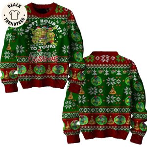 Happy Holidays Out Sewer To Yours Merry Christmas Green Red Design 3D Sweater