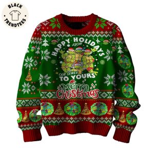 Happy Holidays Out Sewer To Yours Merry Christmas Green Red Design 3D Sweater