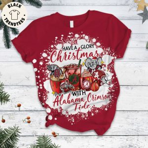 Have A Glory Christmas With Alabama Crimson Tide Red Christmas Design Pajamas Set