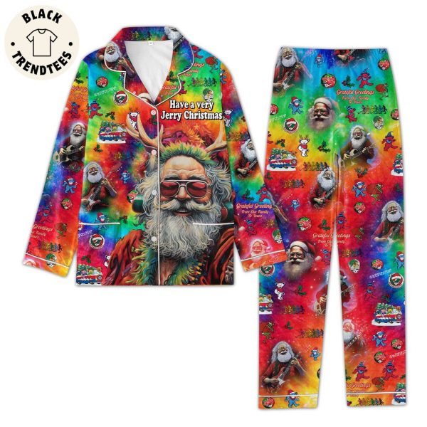 Have A Very Jerry Christmas Rainbow Design Pajamas Set
