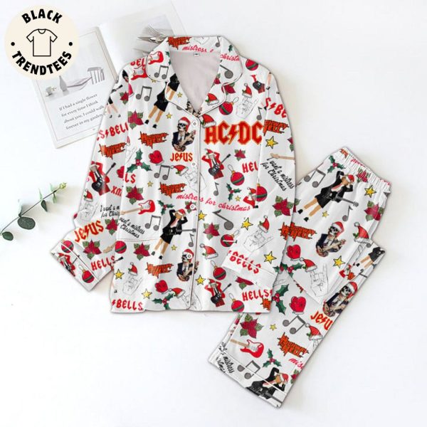 HC DC Mistress For Christmas Bells White Design Pajamas Set