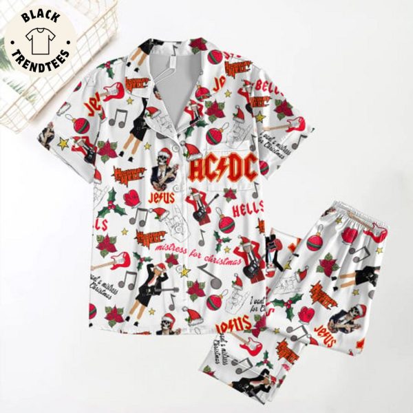 HC DC Mistress For Christmas Bells White Design Pajamas Set