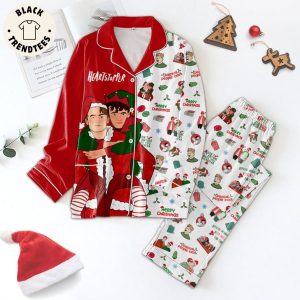 Heartstopper Merry Christmas White Red Design Pajamas Set