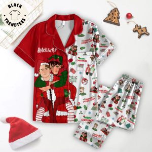 Heartstopper Merry Christmas White Red Design Pajamas Set