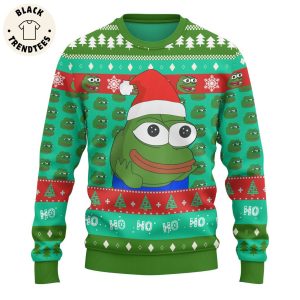 Ho Ho Ho Christmas Green Design 3D Sweater