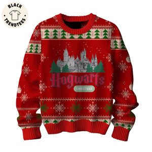 Hogwarts Red Design 3D Sweater
