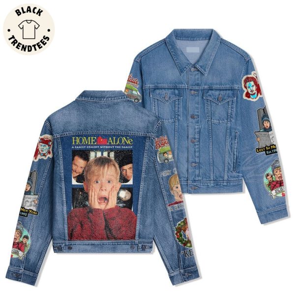 Home Alone A Family Comedy Without The Family Design Hooded Denim Jacket