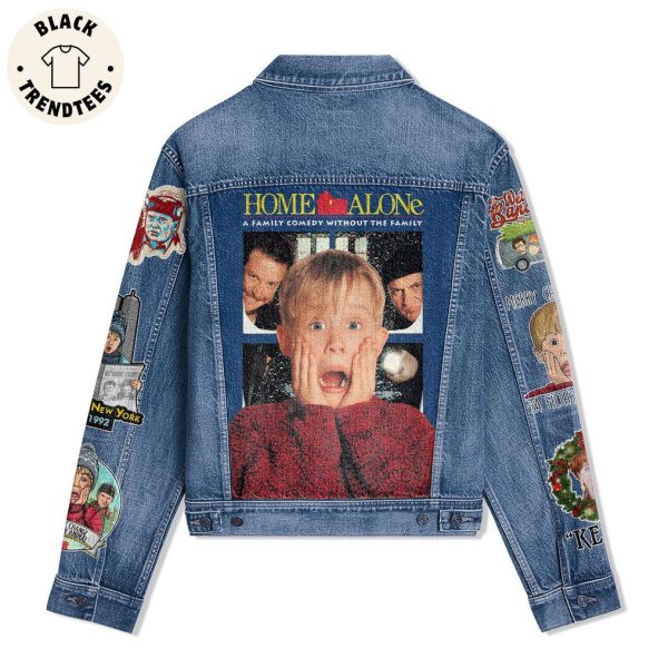 Home Alone A Family Comedy Without The Family Design Hooded Denim Jacket