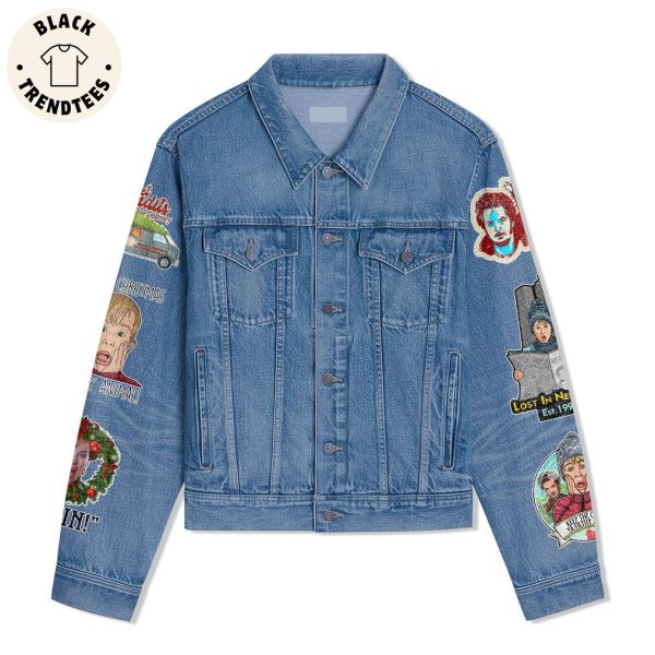 Home Alone A Family Comedy Without The Family Design Hooded Denim Jacket