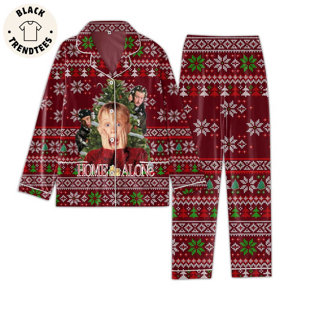 Home Alone Red Christmas Design Pajamas Set