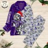 Ho Ho Ho Christmas Blue White Design Pajamas Set