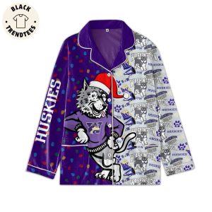 Huskies Mascot Blue Design Pajamas Set