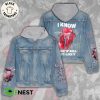 How Bout Them Dog Dawgs On Top Design Hooded Denim Jacket