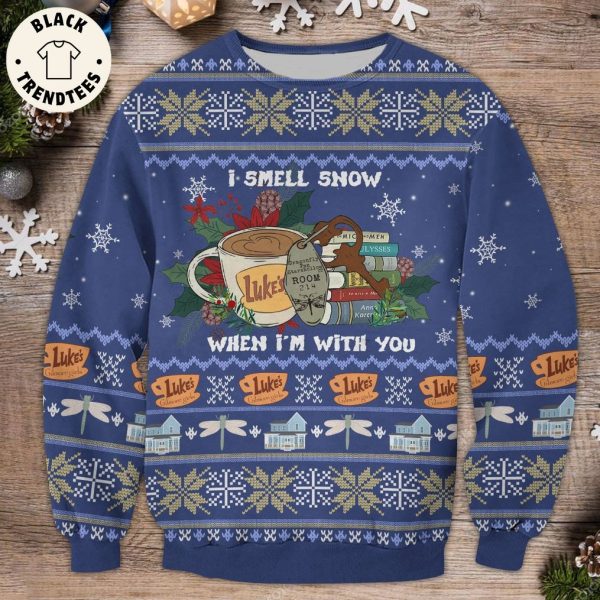 I Smell Snow Whten I’m With You Christmas Design 3D Sweater