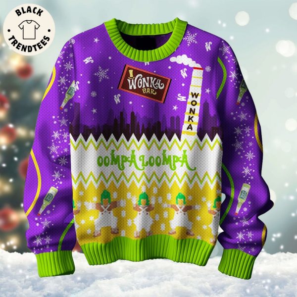 I Wonka Bar Oompaloompa Christmas Design 3D Sweater