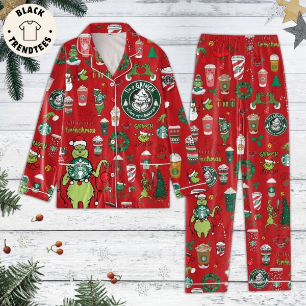 Im A Gricnh Before My Starbucks Merry Grinchmas White Design Pajamas Set