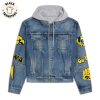 Personalized Made In Number Years Of Being An Awesome Blockhead Portrait Design Hooded Denim Jacket