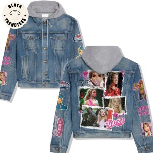 Its Britney Bitch Memories Design Hooded Denim Jacket