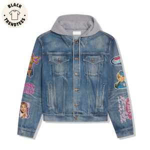 Its Britney Bitch Memories Design Hooded Denim Jacket