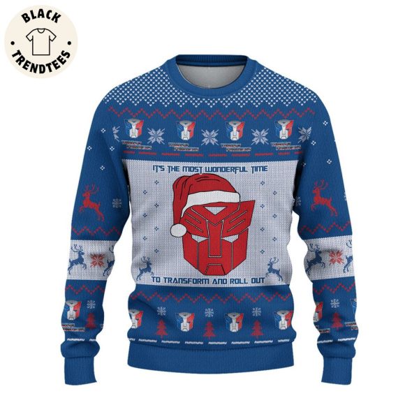 It’s The Most Wonderful Time To Transform And Roll Out Blue Design 3D Sweater