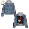 Freddy Fazbear Portrait Design Hooded Denim Jacket