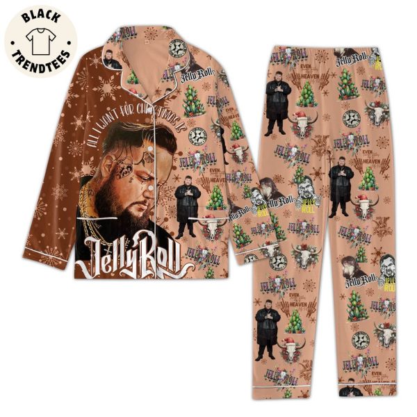 Jelly Roll I Want For Christmas Design Pajamas Set