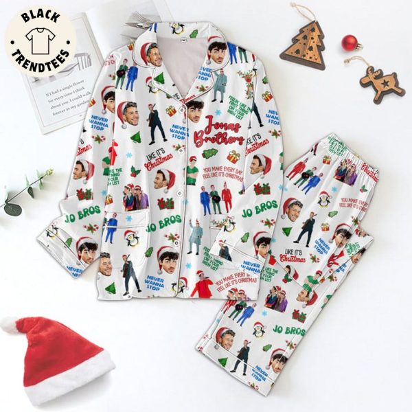 Jonas Brothers Jo Bros White Design Pajamas Set