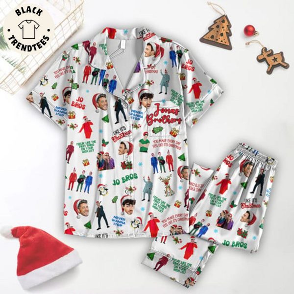 Jonas Brothers Jo Bros White Design Pajamas Set