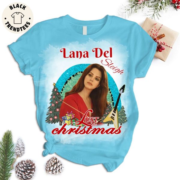 Lana Del Sleigh Lust For Christmas Blue Design Pajamas Set