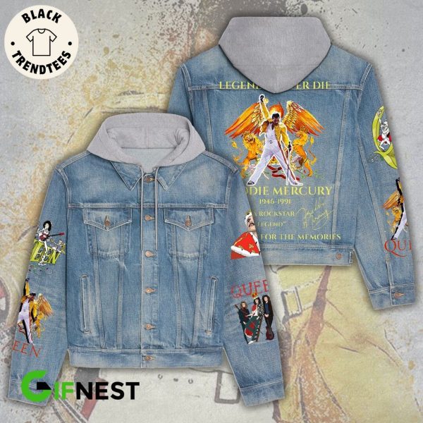 Legend Never Die Mercury 1946-991 Thank You For The Memories Hooded Denim Jacket