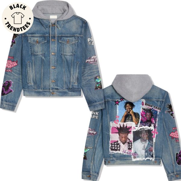 Lil Uzi Vert – The Pink Tape Album Portrait Design Hooded Denim Jacket