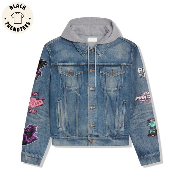 Lil Uzi Vert – The Pink Tape Album Portrait Design Hooded Denim Jacket