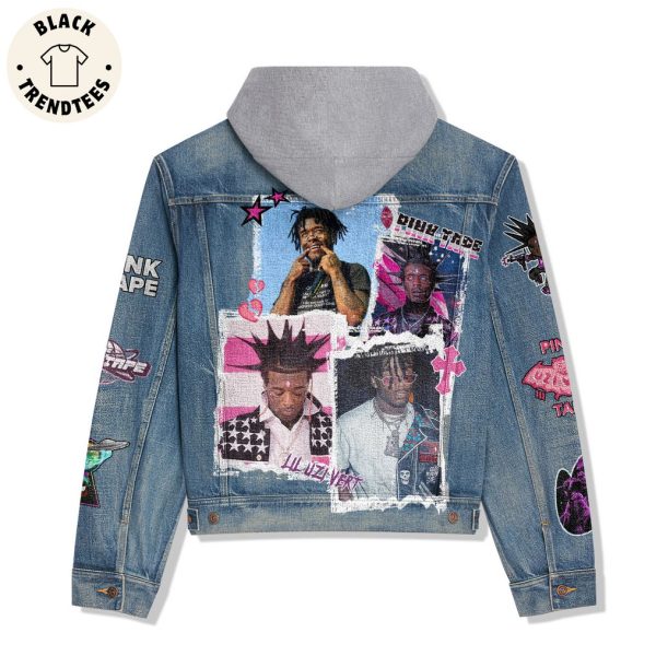 Lil Uzi Vert – The Pink Tape Album Portrait Design Hooded Denim Jacket