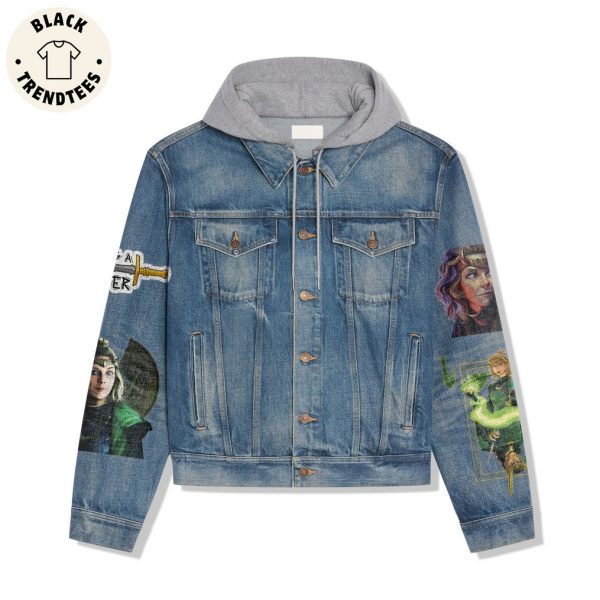 Loki Film Portrait Design Hooded Denim Jacket