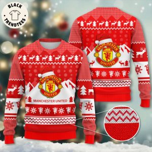 Manchester United Christmas Red Design 3D Sweater